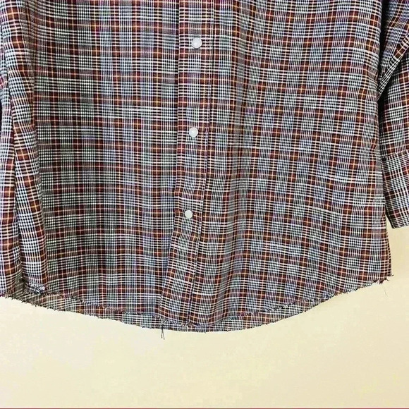 Vintage Dee Cee Western Plaid Sawtooth Shirt Pearl Snap Long Sleeve 15-32 - Picture 3 of 14